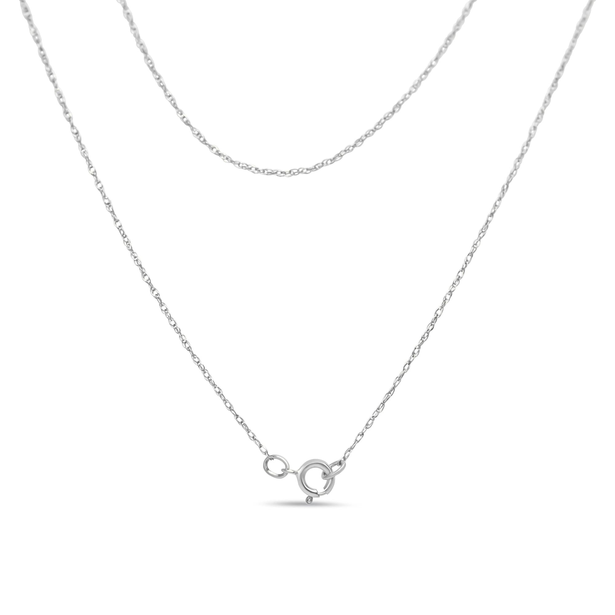 .925 Sterling Silver 1/4 Cttw Diamond Lock Pendant Necklace With Paperclip Chain (H-I Color, SI2-I1 Clarity)