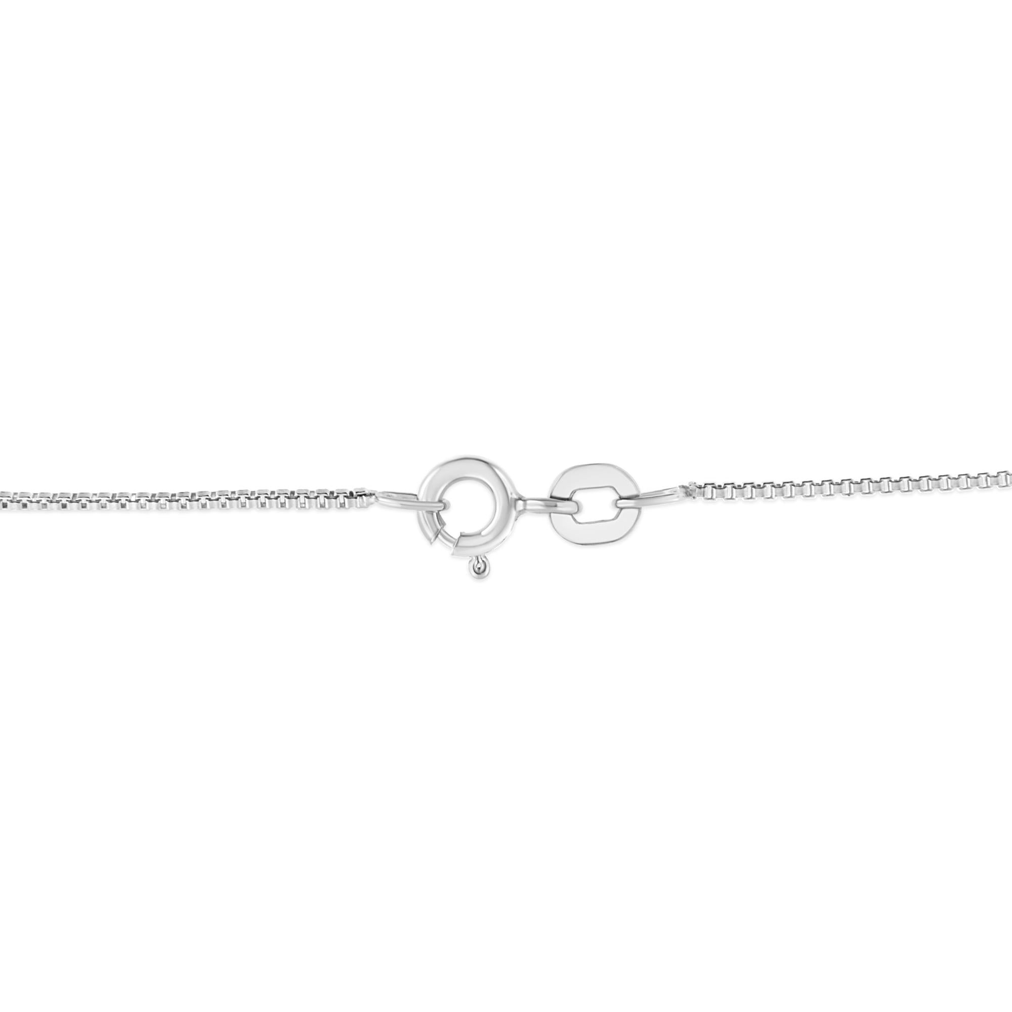 Diamond Floral Cluster Necklace in Sterling Silver (1/2 Cttw, 18”)